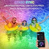 NATPOW RGB Underwater Pond Lights 6 LEDs IP68 5V Submersible w/ APP Remote view 4