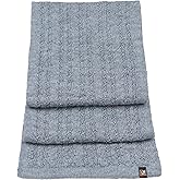 Evolution Knitwear Alpaca Knit Flat Scarf for Men or Women - Made in the USA - Super Soft Baby Alpaca