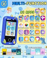 UCIDCI Kids Smart Phone Toy Dual Camera 4.0 Inch Learn Games MP3 Clock Toddlers view 2
