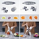 SupMaKin Safest Mandoline Slicer 4 Modes 40 Thicknesses with Guard Gray view 4