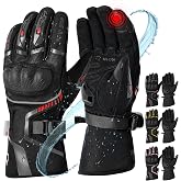 RIDEIRON Winter Motorcycle Gloves for Men &amp; Women | Plush Lining, 3M Insulation, Waterproof, Windproof, Touchscreen, Knuckle Protection, Shock-Absorbing Palm, Non-Slip Grip