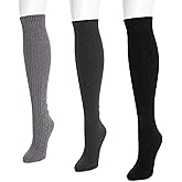 MUK LUKS womens Microfiber Socks (3 Pair Pack)