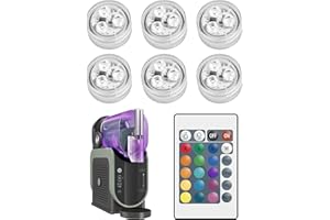 Casaletto LED Capsule Lights for Ninja Slushi FS301/FS300, 16 Colors &4 Modes and No Installation, RGB Waterproof Light for Ninja Slushi Machine Accessories 6 Pack