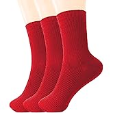 Byleverdo Women's Ribbed Knit Socks - 3 Pack Cotton Running Casual Crew Socks