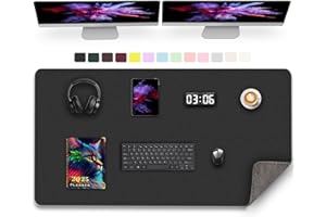 Large PU Leather Desk Pad, 47.2" x 17" Non-Slip Mat for Desktop, Office & Computer, Waterproof Blotter Pad, Keyboard Mat for 