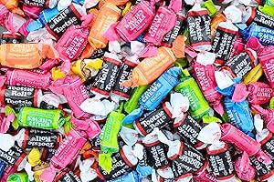 Assorted Flavored Mini Chews - Bulk Candy, Individually Wrapped Assorted Flavor Midgee Fruit Chews, by Queen City Candy Cave (1 Pound)