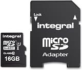 Integral UltimaPro 16GB MicroSDHC Class 10 U1 Memory Card with SD Adapter 40MB/s view 2