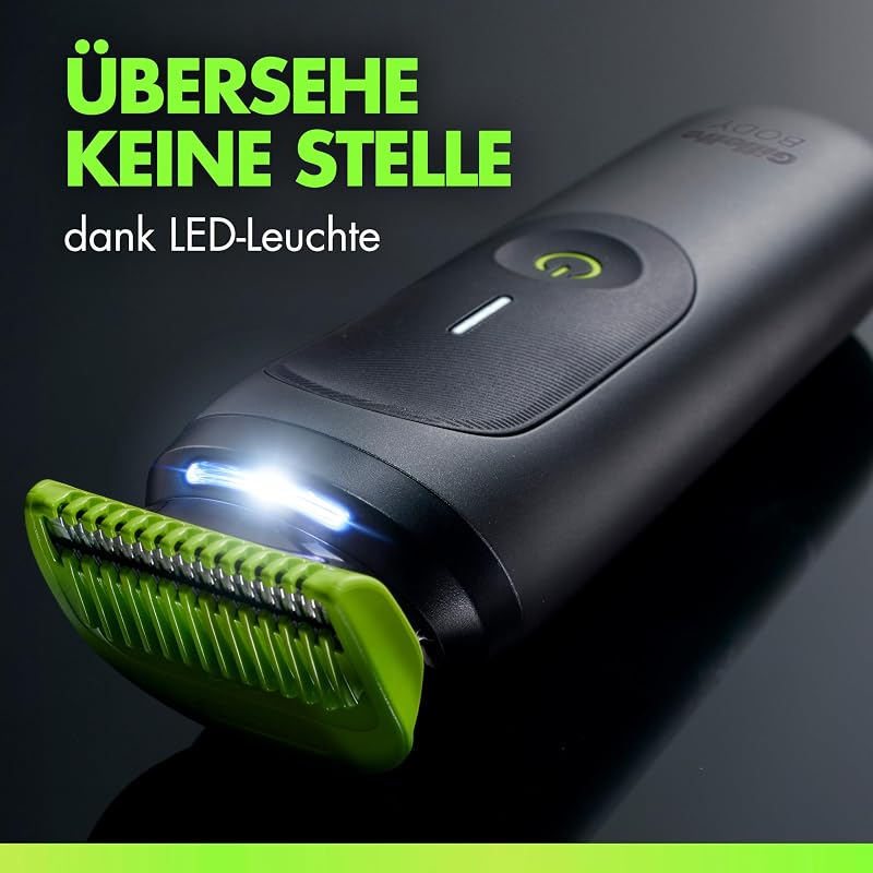 Labs i7 Body + Intimate Trimmer Herren, Schwarz/Grün