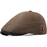 Xinveen British Retro Newsboy Hat Breathable Painter Hat Adjustment Beret Ivy Cap Irish Cabbie Driving Hunting Hats