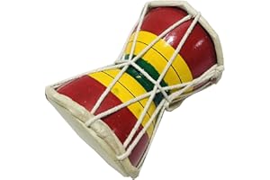 Gavya International Damroo Shiva Damru Musical Damaru Folk Instrument Drum for Home decoration Birthday Gift return gift Housewarming size - H-5 inch