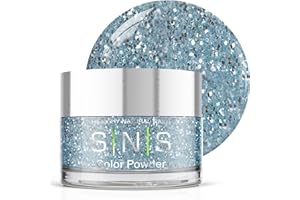 SNS HEALTHY NATURAL NAILS SNS Nail Dip Powder Colors, Gelous Color Dipping Powder - Baltoro Glacier (Blue, Metallic Glitter) - Long-Lasting Dip Nail Colors- Low-Odor Nail Color for Professionals & At-Home DIY - 0.5 oz
