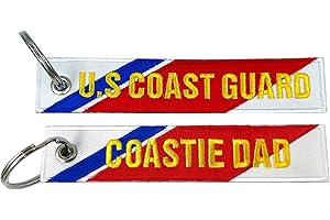 LEO Challenge Coins BL16-023 USCG embroidered Coast Guard DAD Keychain Coastie Flag Luggage Tag