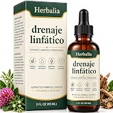 Herbalia Drenaje Linf&aacute;tico, F&oacute;rmula Herbal 4 en 1 con Galio, Tr&eacute;bol Rojo, Stillingia y Fresno Espinoso, Apoyo al Sistema Linf&aacute;tico, Equilibrio de L&iacute;quidos, Depuraci&oacute;n Natural, F&oacute;rmula Vegana, 2 Fl Oz