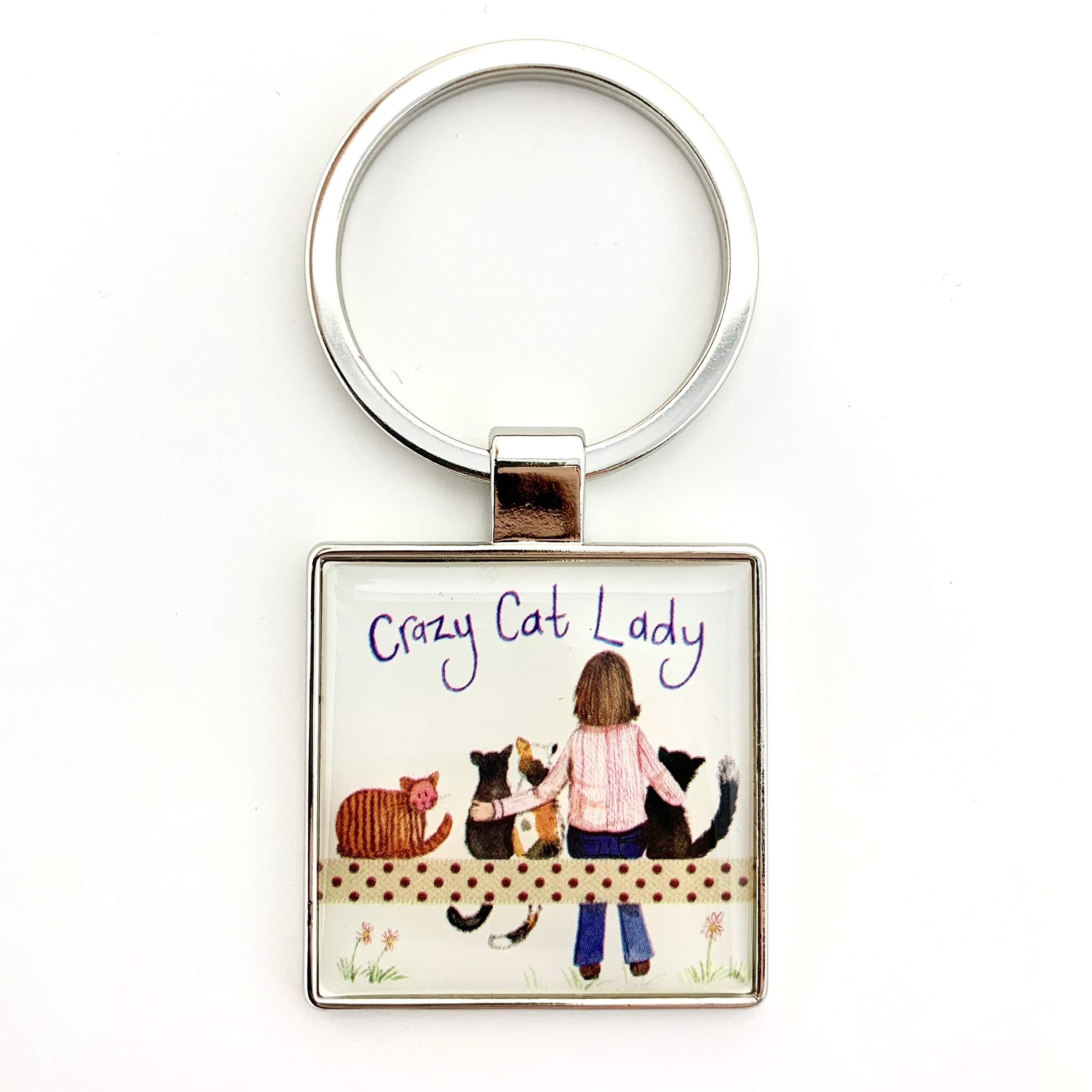 Alex Clark Crazy Cat Lady Keyring