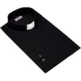 HFW Women's Clergy Shirt with Tab Collar Long Sleeves