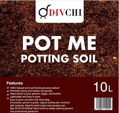 DIVCHI 10L Potting Soil Multi-Purpose Compost Organic Enriched
