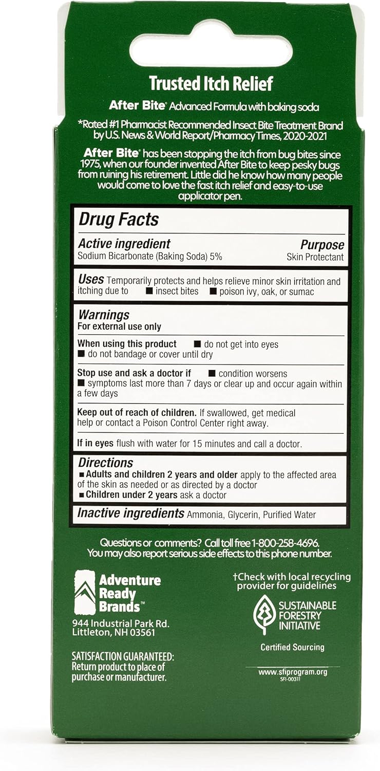 After Bite Advanced Itch Relief 0.5 oz (Pack of 4): Sports & Outdoors