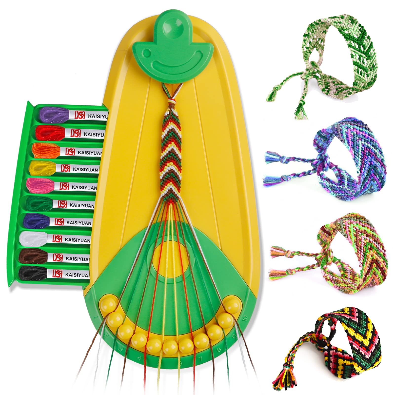 Friendship Bracelet Making kit,Arts and Crafts for Kids Ages 8-12,DIY Bracelet Making Kit with 20 Pre-Cut Threads,Birthday Gifts for Girl Ages 6 7 8 9 10 11 12 Year Old Kids Travel Activity Set — image 1