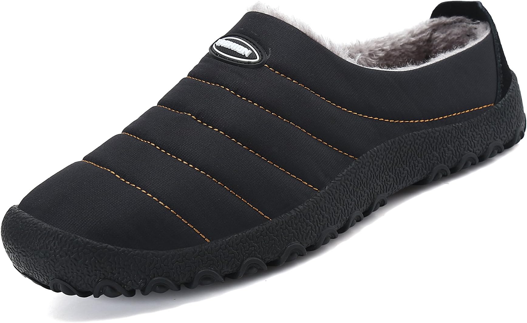 Winter Slip On Slippers Faux Fur Warm Lined Snow Shoes Low Top Closed Fluffy Cotton Shoe for Women Men