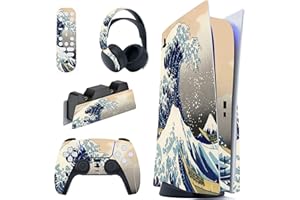 PlayVital for ps5 Skin - Disc Edition Full Set Vinyl Decal Sticker, Cover Skin Accessories for ps5 Controller & Charging Stat