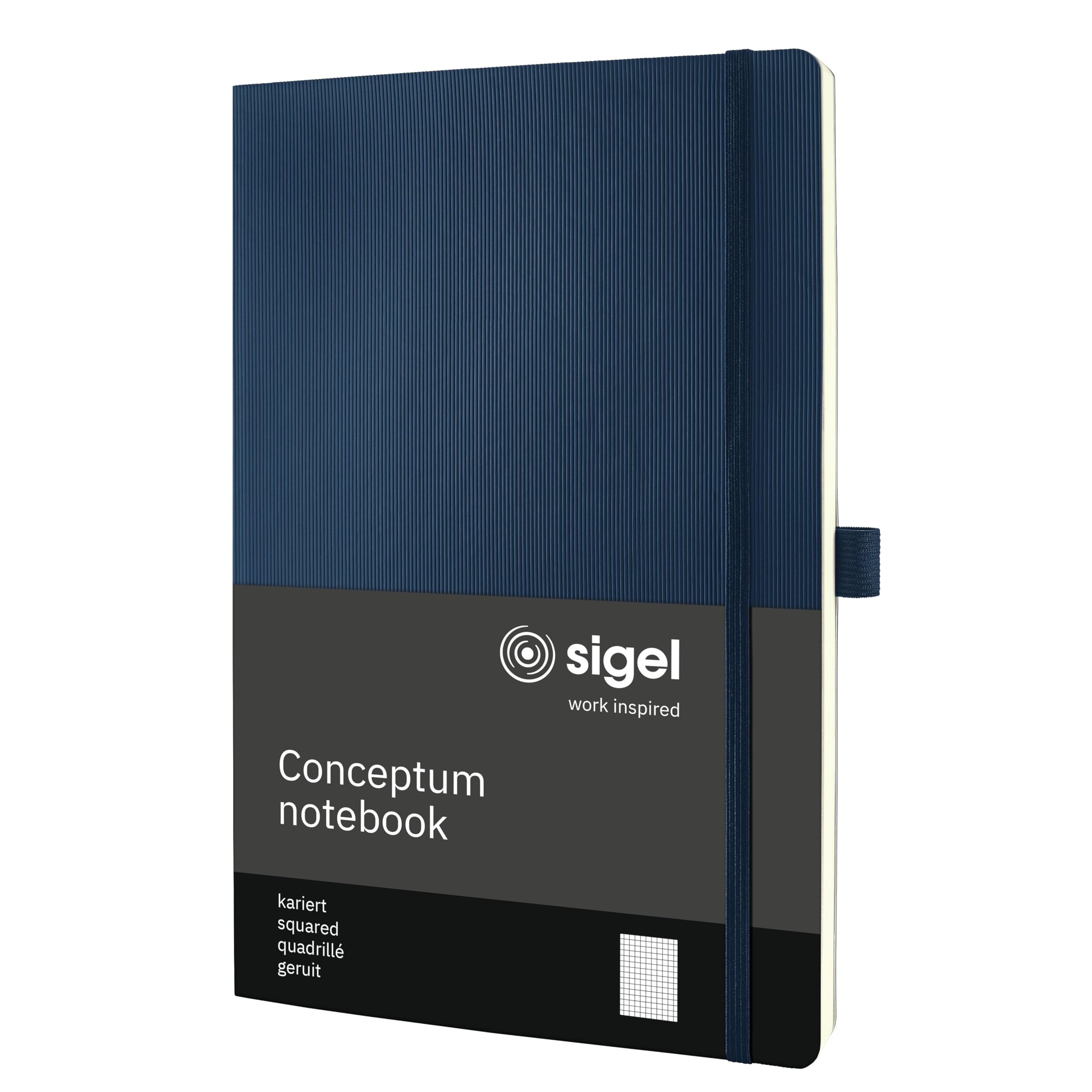 SIGEL CO316 Premium Notebook squaRed, A4, softcover, Blue - Conceptum