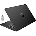 HP Stream 14" HD SVA Laptop, Intel Celeron N4120 Processor, 4GB RAM, 64GB eMMC Flash Memory, Intel UHD Graphics 600, 1-Year Office, Bluetooth, Win 11 S, Black, 128GB Hotface USB Card