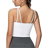 THE GYM PEOPLE Women's Longline Sports Bra Removable Padded Wireless Workout Yoga Tank Tops
