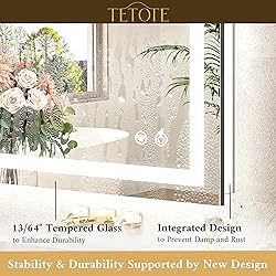 TETOTE LED Bathroom Mirror with Lights 40 x 32