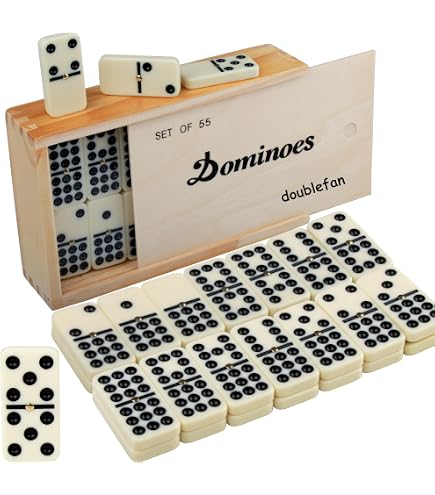 Amazon.com: CHH 2312S Double 9 Jumbo Ivory Domino with Spinner in