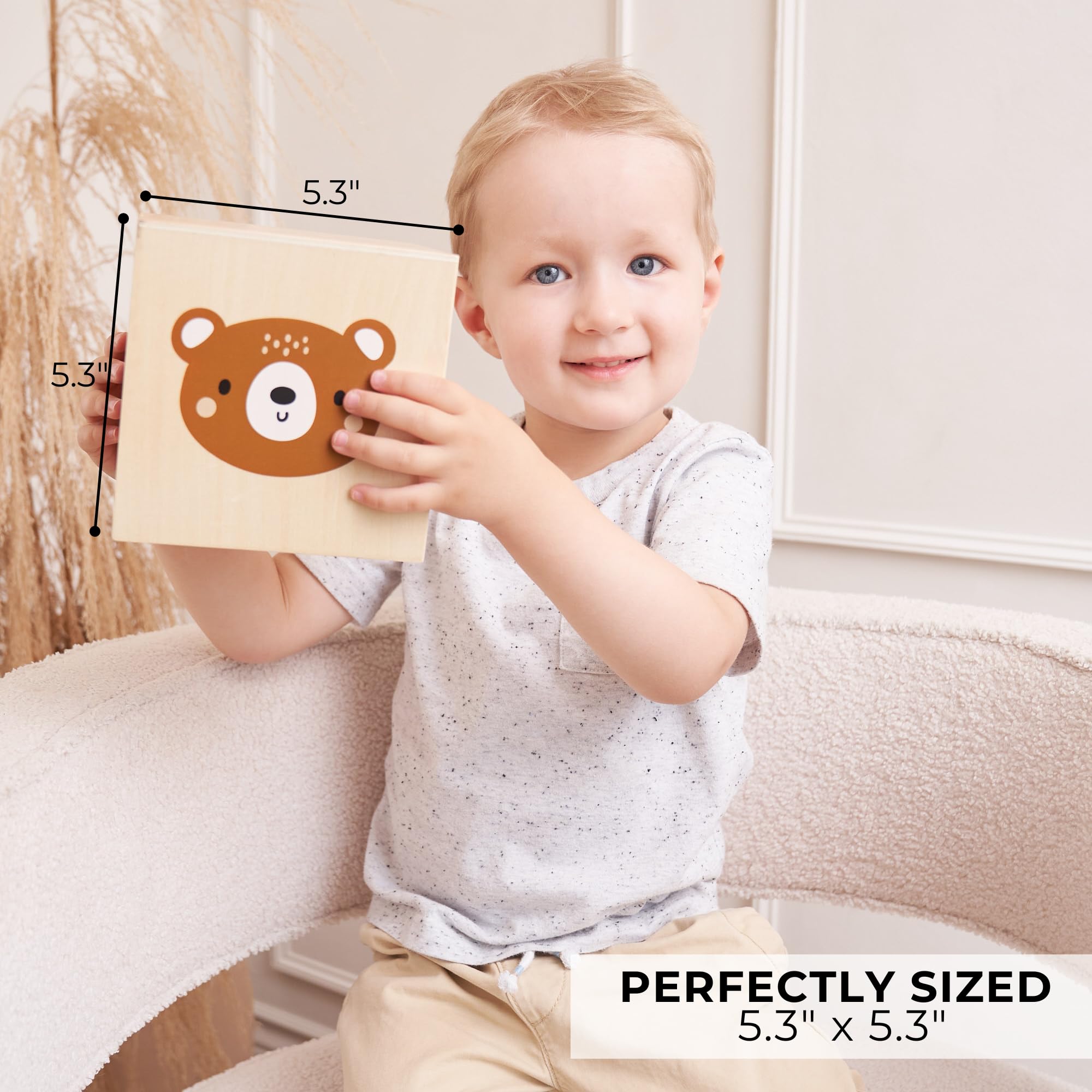 Wooden Piggy Bank for Kids - Beautifully Crafted Coin Bank Encourages to Start Saving Money Early - A Great Gift for Girls and Boys That Brightens Up Every Kids Bedroom