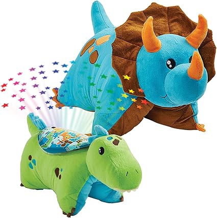 Amazon Com Pillow Pets Dinosaur Slumber Pack Blue Dino Classic