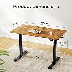 Marsail Electric Standing Desk with One-Whole Piece