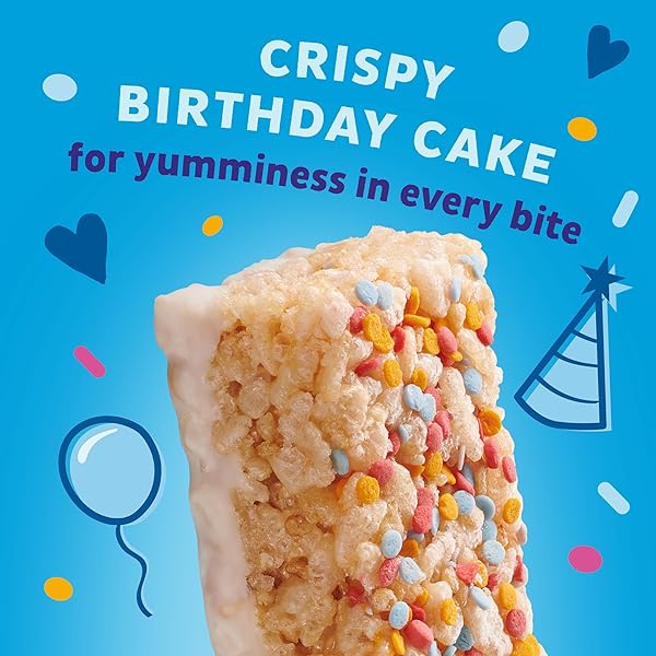 ANNIE’S BIRTHDAY CAKE CRISPY SNACK BARS, GLUTEN FREE, 5 BARS, 3.9 OZ