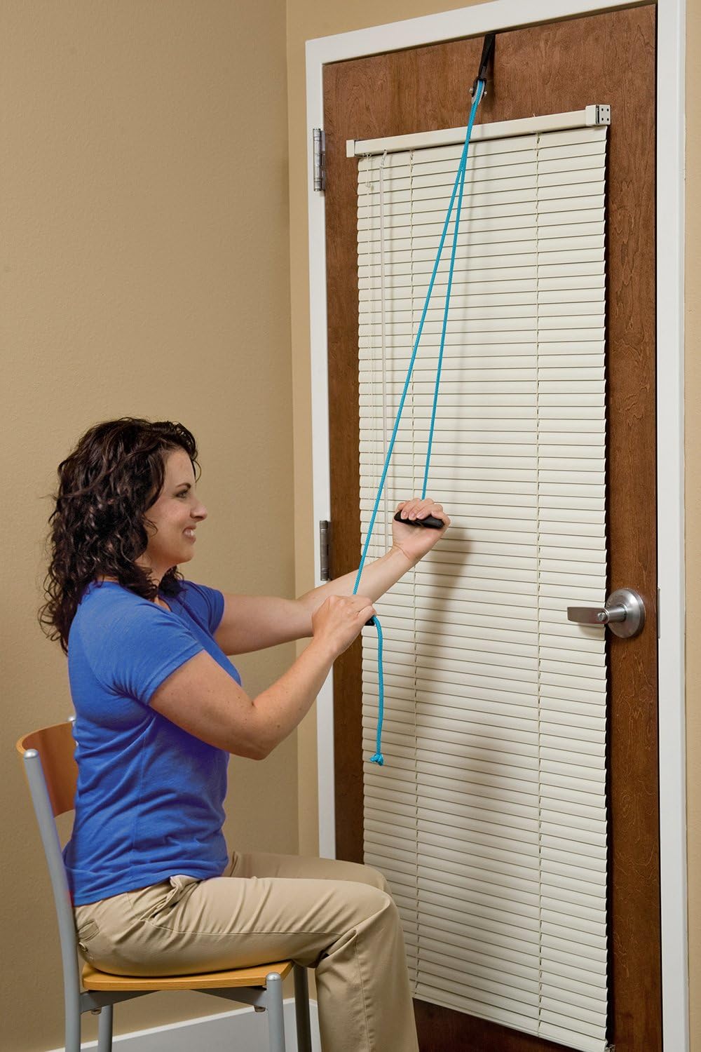 RangeMaster BlueRanger Shoulder Pulley with Patient Guide │ Aids Recovery and Rehabilitation │ Helps Enhance Pain Free Range of Motion │ Adjustable, Web Strap Door Attachment: Health & Personal Care