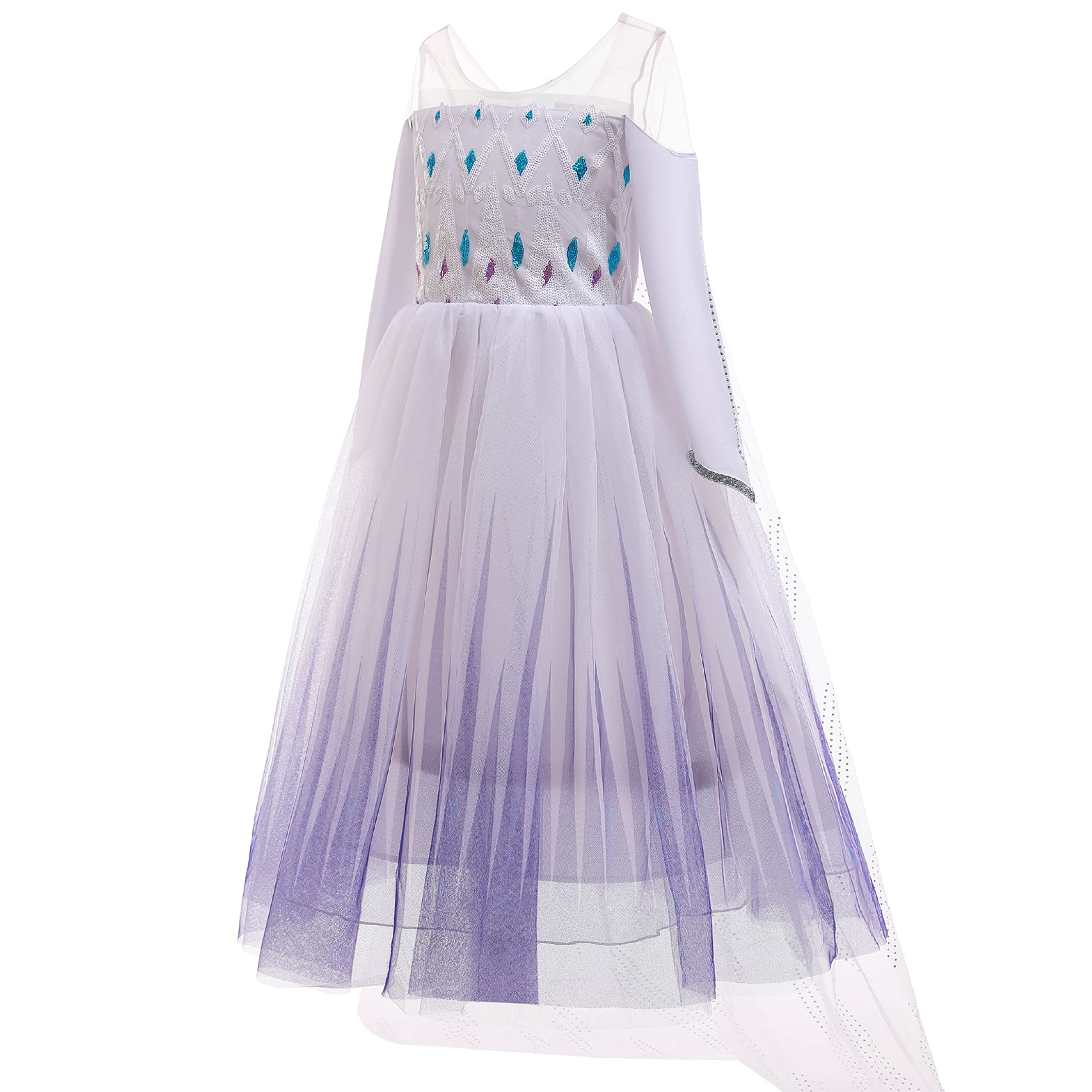 ELSA & ANNA Princess Costumes for Girls - Snow Queen Fancy Dress for Girls - Princess Dress Up - Girls Fancy Dress for Parties, Birthdays, Cosplay & Halloween - Fancy Dress Girls - 5-6 Years (316)