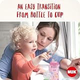 NUK Kiddy Cup Night Toddler Cup 300 ml Glow in the Dark Leak-Proof Spout Purple view 2