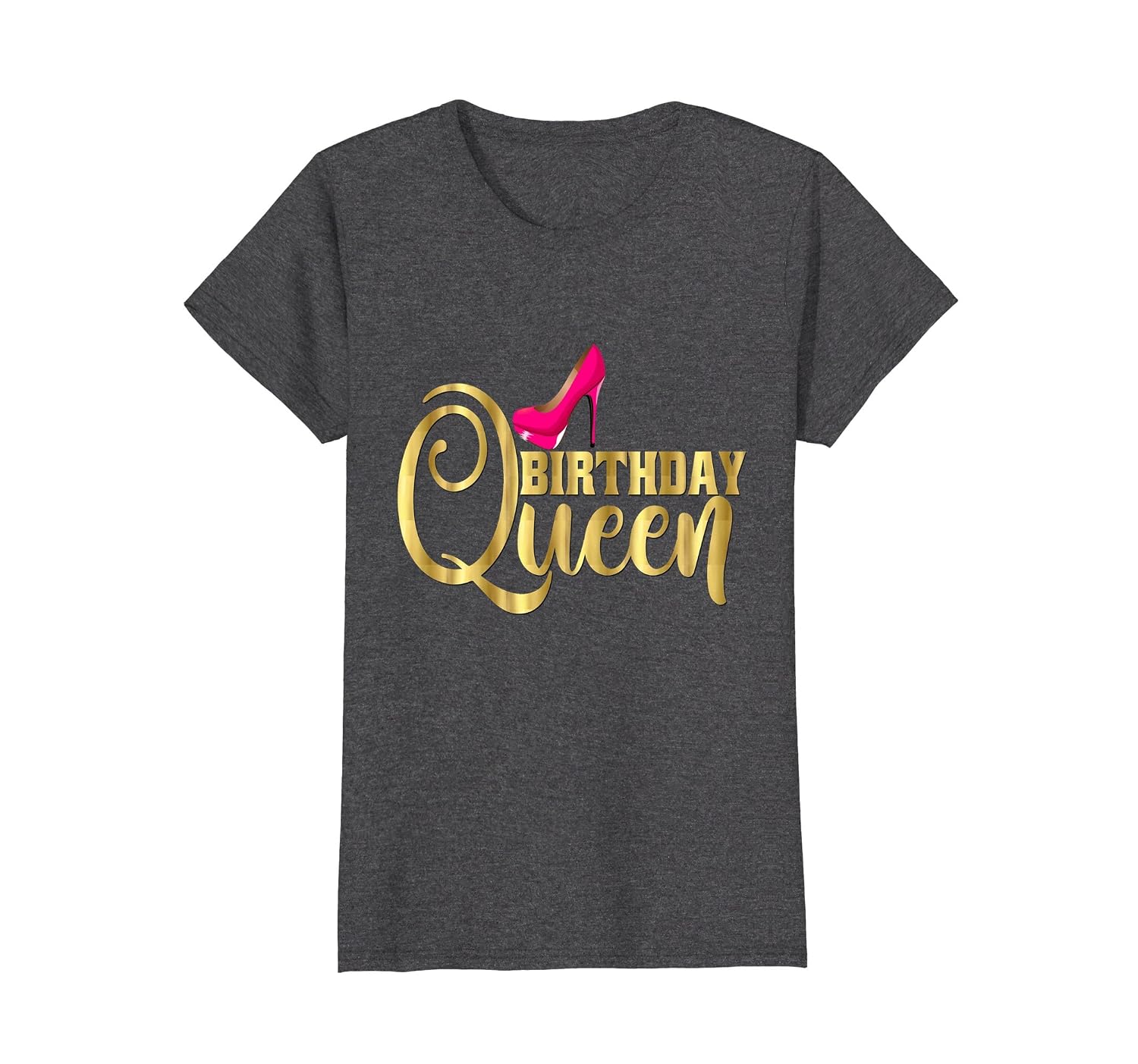 Birthday Queen Shirt Gift Girly Gold 