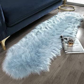 Amazon Com Ashler Soft Faux Sheepskin Fur Chair Couch Cover Light