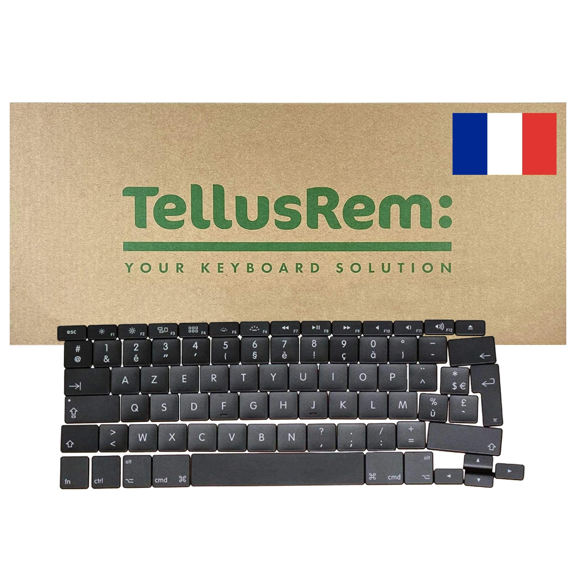 TellusRem Compatible Keycaps sets with Macbook Air 11.6'' A1370 A1465 Macbook Air 13.3'' A1369 A1466 Macbook Pro retina 13.3'' A1425 A1502 Macbook Pro Retina 15.4'' A1398 French