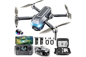 SCRUBUZ Drone with Camera 4K, FPV Drones 248G RC Plane GPS Drone for Adults with Brushless Motor, 5G Transmission, Waypoint Fly, Auto Return, Gesture Control, Batteries, 46Mins Flight