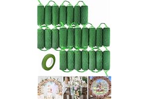 CDOKY Floral Foam Cage, 4 Pcs Flower Foam Blocks for Flower Arrangement, Suction Cup Floral Holder Sponge with Tapes & Iron Wire, Floral Craft Wet Foam for Home Garden Door Tabletop Florist Wedding Decor