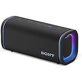 Sony ULT Field 5 Wireless Portable Bluetooth Speaker, IP67 Waterproof, Dustproof, and Rustproof with Enhanced Bass, 25 Hour Battery, 360° Party Light, and Shoulder Strap (SRSULT50B), Black