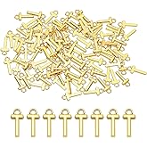 PATIKIL Letter Charm, 100 Pcs Alphabet Charm Initial Pendant Charm Bulk Cute DIY for Jewelry Making Bracelets Earrings Necklace Keychains Crafts, Gold Tone, Letter t