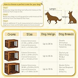 Bigrab Dog Crate Furniture with Thick Cushion, Side
