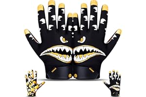 LISAAZ Limited Edition Fit Youth Football Gloves - Tacky Receiver Gloves for Kids 8-12
