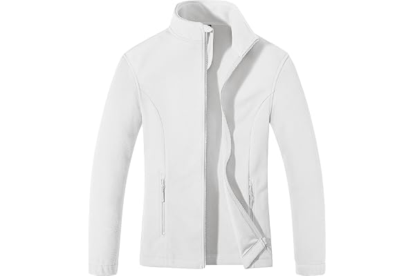 MAGCOMSEN Women's Fleece Jacket Full Zip Lightweight Jackets Winter Warm Coat with Zipper Pockets Outdoor