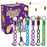 40Pcs Eid/Ramadan Mubarak Bubble Wands, Mini Bubble Wands for Eid Party Favors, Islamic Gift Toys for Girls Boys Kids Toddler Adults, Party Bag Stuffers Goodie Bag Filler, Classroom Prizes