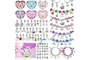 GOANDO 150 PCS Large Charm Bracelet Making Kit Beads for Jewelry Making Unicorn Mermaid DIY Arts Supplies and Crafts for Girls Ages 8-12 Kids Birthday and Christmas Gifts for Teenage Girls