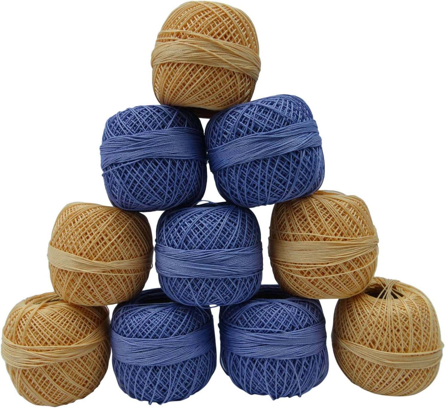 Lot of 10 Pcs Embroidery Tatting Crochet Cotton Thread Yarn Ball Knitting Skein