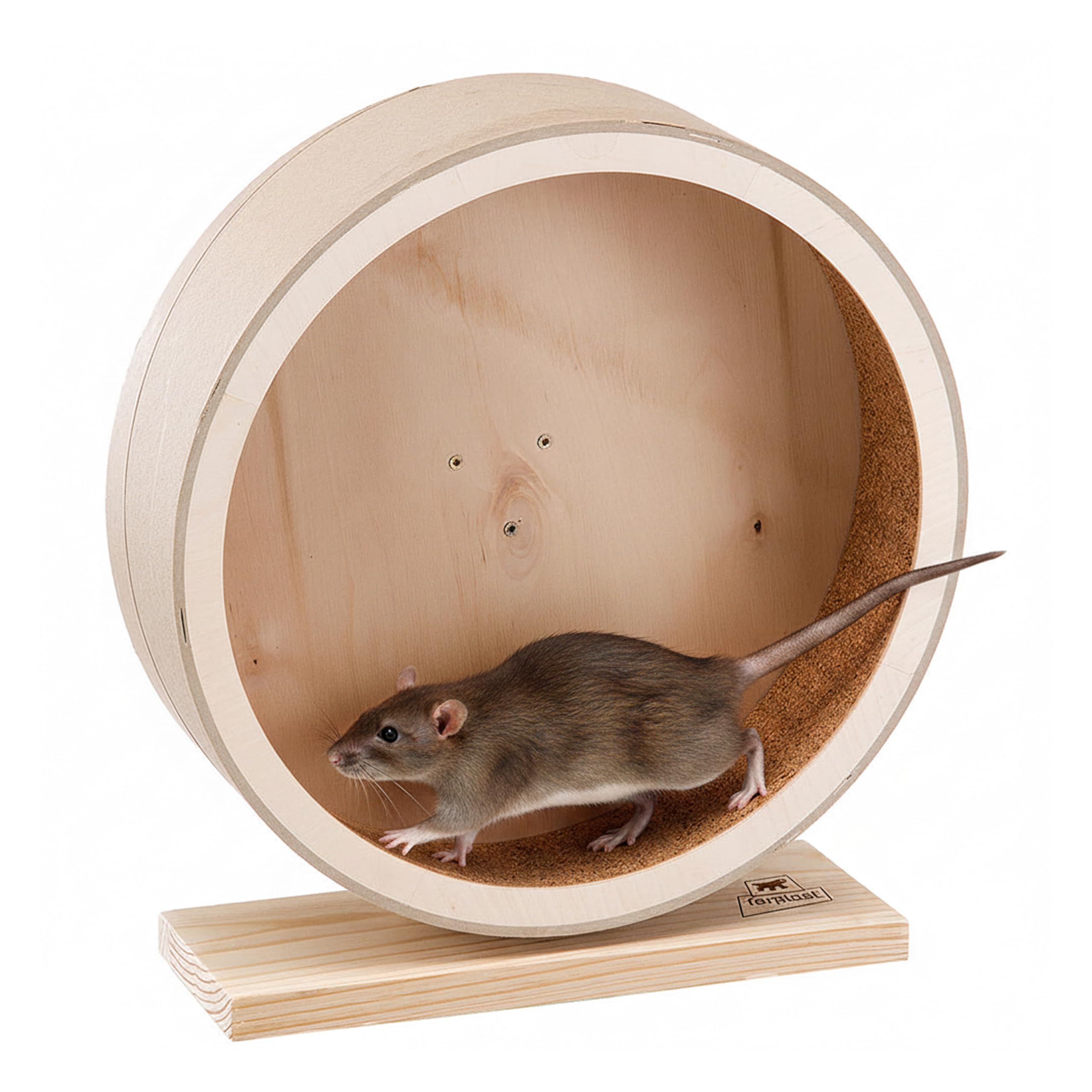 Ferplast Wooden Guinea Pig Wheel, Wooden Toys Mice Chinchillas Guinea Pigs, Running Wheel Diameter 26.4 cm